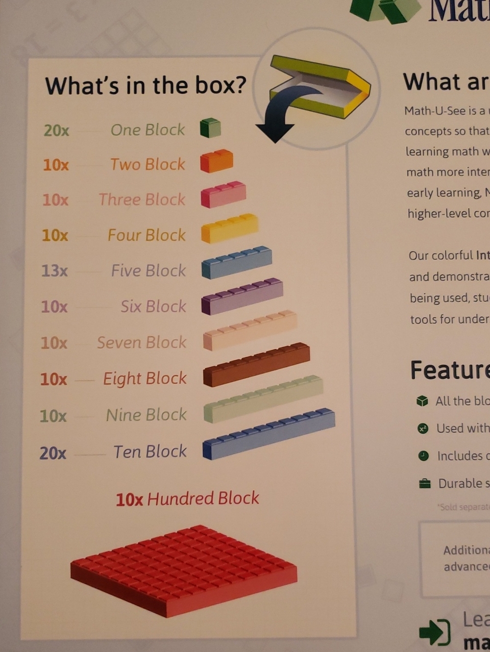 Integer Block Kit - Multi-Color Manipulative Set for Kids - Picture 5 of 6